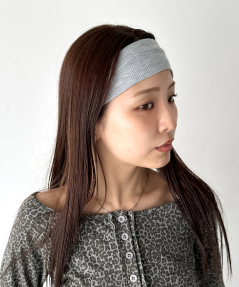 リブヘアバンド | BA6256017 | ライトグレー