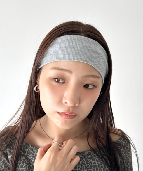 リブヘアバンド | BA6256017 | ライトグレー