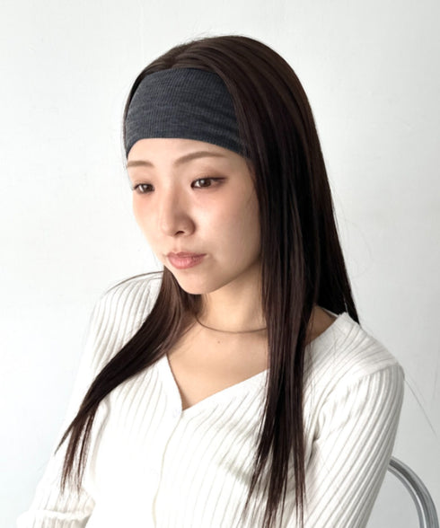 リブヘアバンド | BA6256017 | ダークグレー