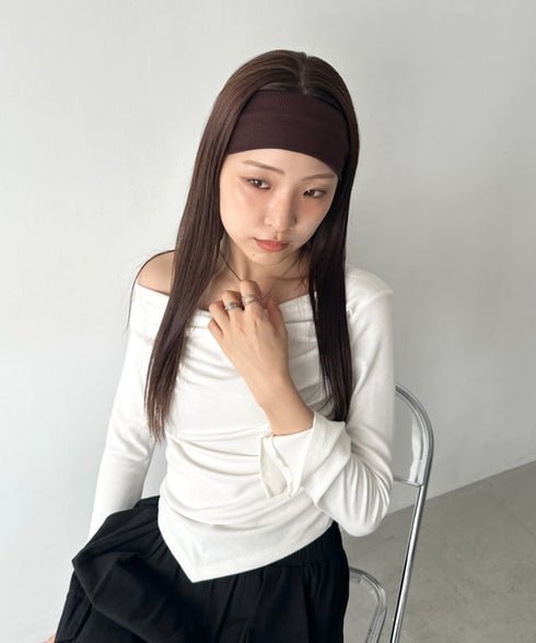 リブヘアバンド | BA6256017 | ブラウン