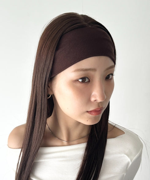 リブヘアバンド | BA6256017 | ブラウン