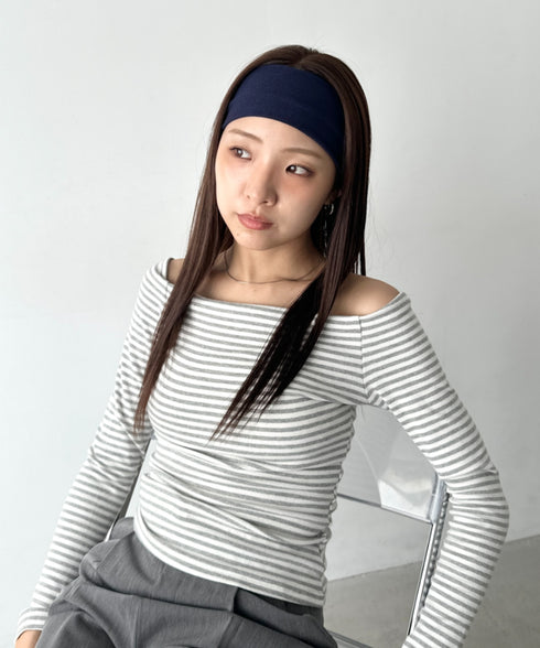 リブヘアバンド | BA6256017 | ネイビー