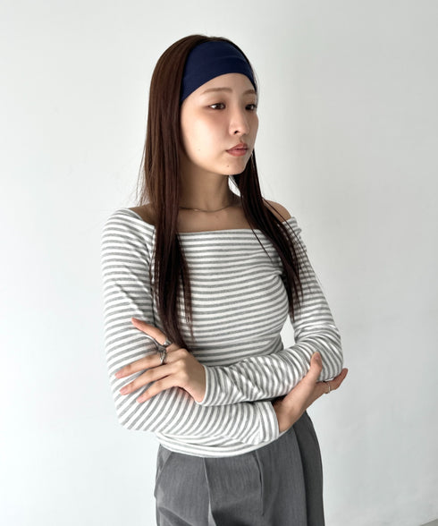 リブヘアバンド | BA6256017 | ネイビー