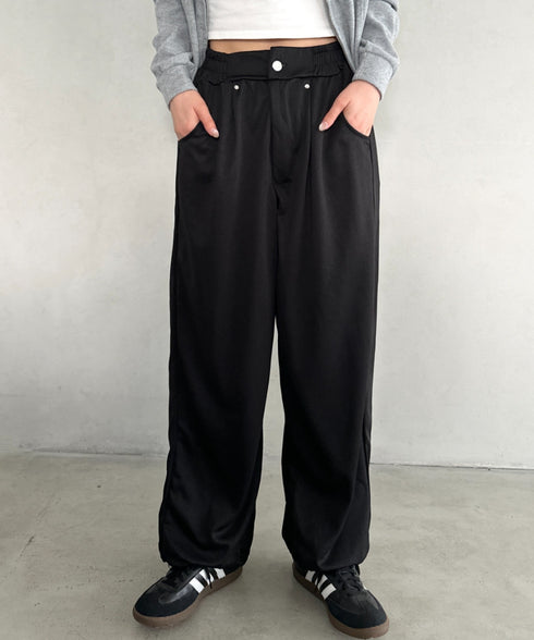 タック入りワイドスウェットパンツ | MD2253029 | ブラック