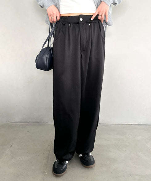 タック入りワイドスウェットパンツ | MD2253029 | ブラック