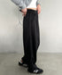 タック入りワイドスウェットパンツ | MD2253029 | ブラック
