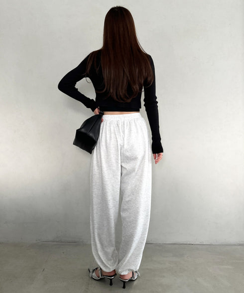 タック入りワイドスウェットパンツ | MD2253029 | グレー