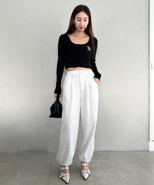 タック入りワイドスウェットパンツ | MD2253029 | グレー