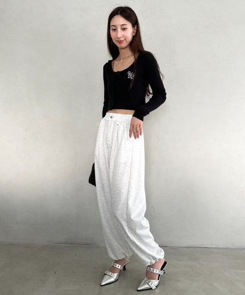 タック入りワイドスウェットパンツ | MD2253029 | グレー