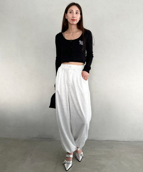 タック入りワイドスウェットパンツ | MD2253029 | グレー