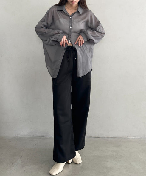 ハイウエストイージースウェットパンツ | MD2253030 | ブラック