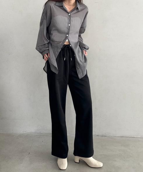 ハイウエストイージースウェットパンツ | MD2253030 | ブラック