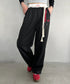 チャーム付きウエスト配色スウェットパンツ | MD2253031 | ブラック