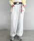 チャーム付きウエスト配色スウェットパンツ | MD2253031 | グレー