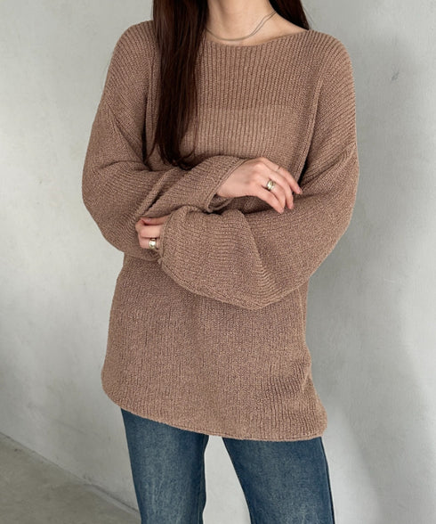 透かし編みゆるニットトップス | MD2253032 | モカ