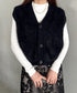 フロントボタンシャギーニットベスト | MD2253037 | ブラック
