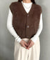 フロントボタンシャギーニットベスト | MD2253037 | ブラウン