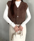 フロントボタンシャギーニットベスト | MD2253037 | ブラウン