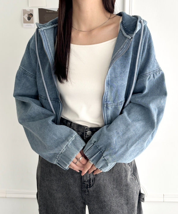 デニムショートパーカージャケット | WR2253032 | ブルー