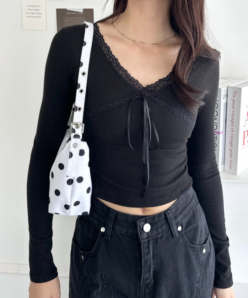 ドット柄水玉ミニショルダーバッグ | WR1253033 | ホワイト