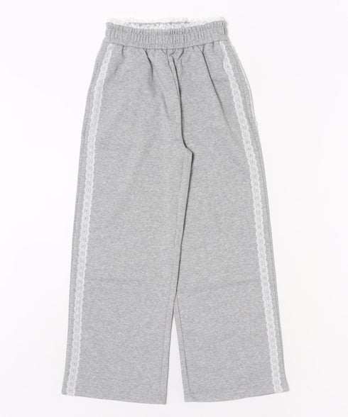 レースレイヤードラインスウェットパンツ | WR2253031 | グレー
