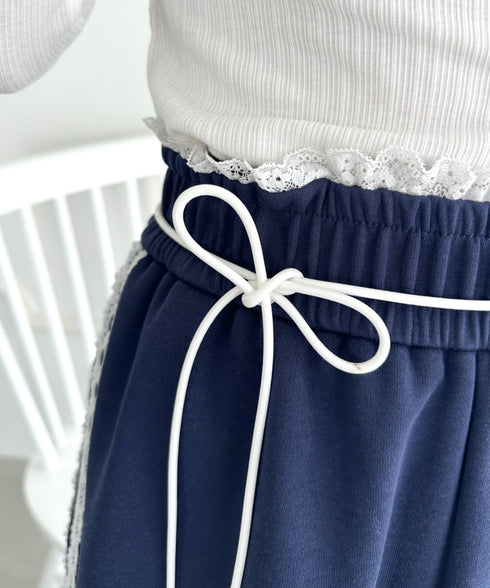 レースレイヤードラインスウェットパンツ | WR2253031 | ネイビー