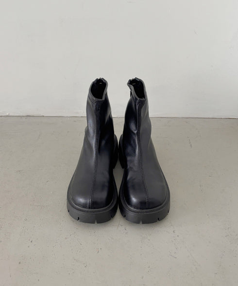 バックジップPUショートブーツ | CL3256018 | ブラック