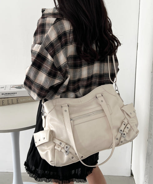 【A4サイズ対応】ヴィンテージライクボストンバッグ | CL1256020 | アイボリー