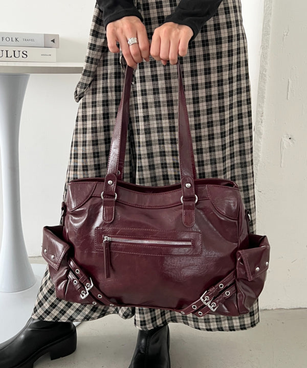 【A4サイズ対応】ヴィンテージライクボストンバッグ | CL1256020 | ワインレッド