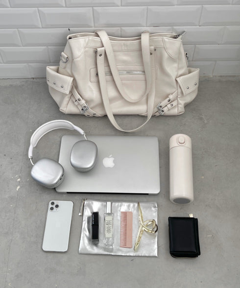 【A4サイズ対応】ヴィンテージライクボストンバッグ | CL1256020 | アイボリー