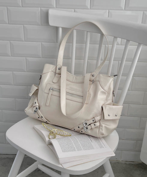 【A4サイズ対応】ヴィンテージライクボストンバッグ | CL1256020 | アイボリー