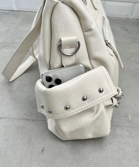 【A4サイズ対応】ヴィンテージライクボストンバッグ | CL1256020 | アイボリー