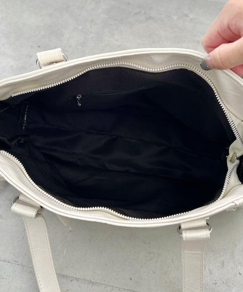 【A4サイズ対応】ヴィンテージライクボストンバッグ | CL1256020 | アイボリー