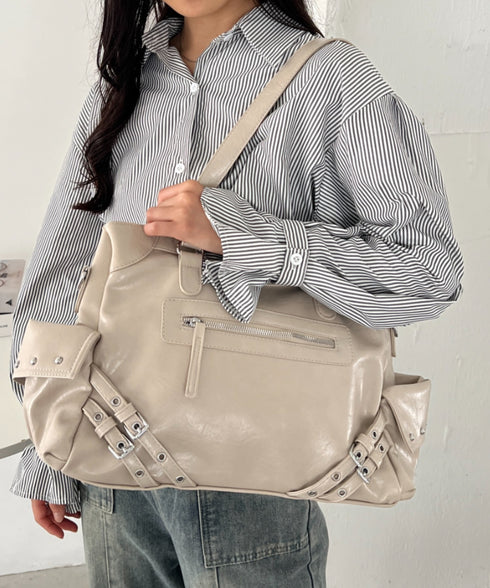 【A4サイズ対応】ヴィンテージライクボストンバッグ | CL1256020 | ベージュ