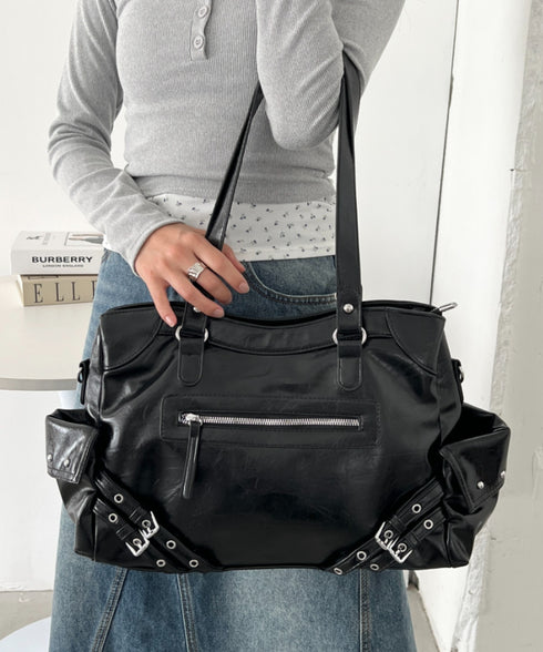 【A4サイズ対応】ヴィンテージライクボストンバッグ | CL1256020 | ブラック