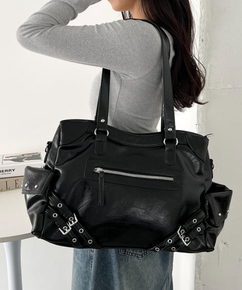 【A4サイズ対応】ヴィンテージライクボストンバッグ | CL1256020 | ブラック