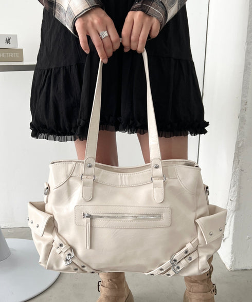 【A4サイズ対応】ヴィンテージライクボストンバッグ | CL1256020 | アイボリー