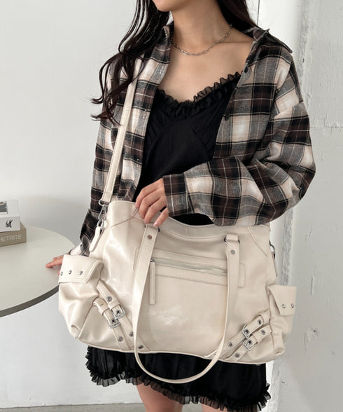 【A4サイズ対応】ヴィンテージライクボストンバッグ | CL1256020 | アイボリー