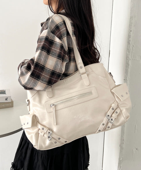 【A4サイズ対応】ヴィンテージライクボストンバッグ | CL1256020 | アイボリー