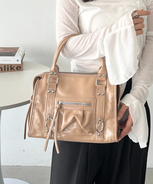 アンティークPUボストンバッグ | CL1256023 | ベージュ