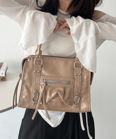 アンティークPUボストンバッグ | CL1256023 | ベージュ