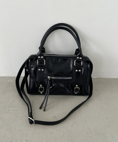 アンティークPUボストンバッグ | CL1256023 | ブラック