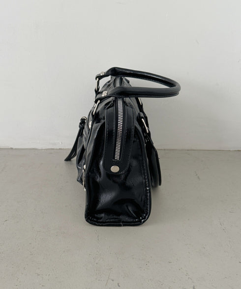 アンティークPUボストンバッグ | CL1256023 | ブラック