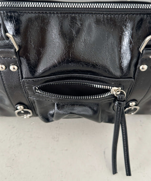 アンティークPUボストンバッグ | CL1256023 | ブラック