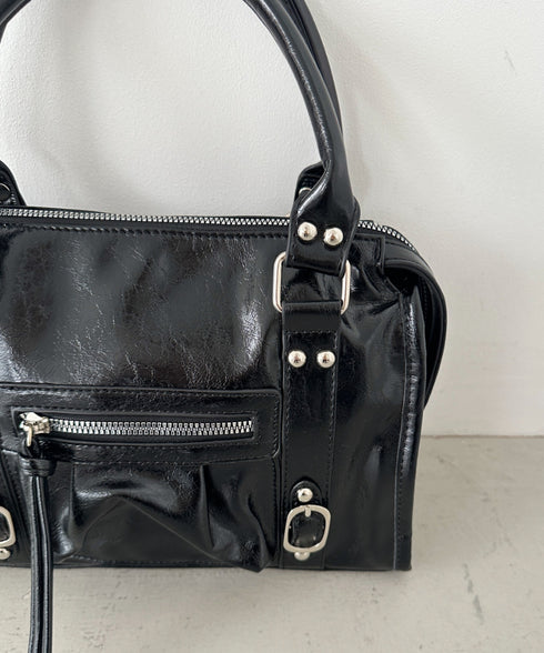 アンティークPUボストンバッグ | CL1256023 | ブラック