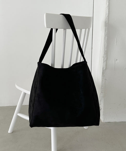 【A4サイズ対応】スエードライクトートバッグ | CL1256024 | ブラック