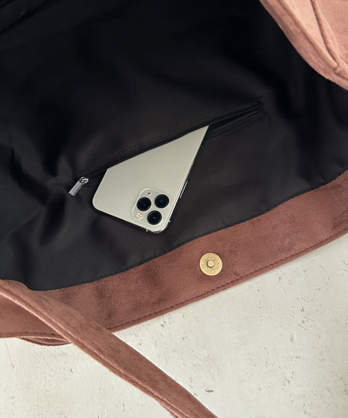 【A4サイズ対応】スエードライクトートバッグ | CL1256024 | ブラウン