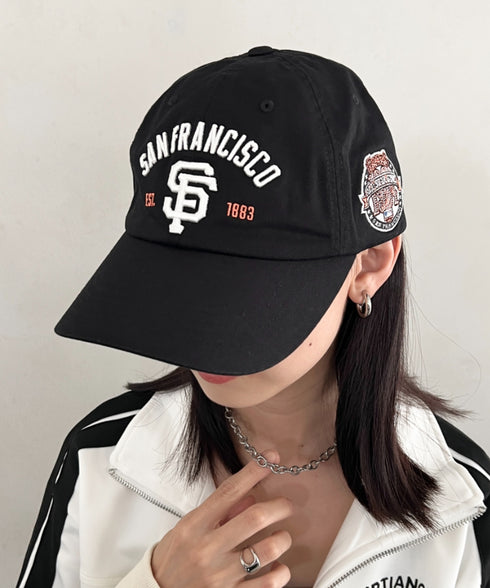 MLB KOREA(エムエルビーコリア)/ヴィンテージ 刺繍 ロゴパッチ メジャーリーグ ベースボール キャップ 帽子/Vintage Cooperstown Patch Unstruck Ball Cap | AT5253044 | ブラック系その他