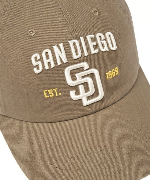 MLB KOREA(エムエルビーコリア)/ヴィンテージ 刺繍 ロゴパッチ メジャーリーグ ベースボール キャップ 帽子/Vintage Cooperstown Patch Unstruck Ball Cap | AT5253044 | ベージュ