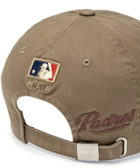 MLB KOREA(エムエルビーコリア)/ヴィンテージ 刺繍 ロゴパッチ メジャーリーグ ベースボール キャップ 帽子/Vintage Cooperstown Patch Unstruck Ball Cap | AT5253044 | ベージュ